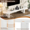 White Painted TV Stand Cabinet For TV Up To 70 Inch, TV Unit TV Console Table, Wooden Entertainment Center For Living Room, Dining Room, Bedroom
