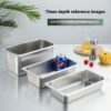 Stainless Steel Gastronorm Pan Buffet Basin Rectangular Kitchen Sink With Lid
