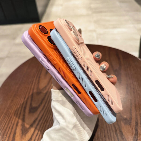 1bec2a39-439b-4ed9-bea1-06c835b9b8c3.jpg Suitable For 17Air Heat Dissipation Network Shell With Lens Protector Breathable Frosted Mobile Phone Case