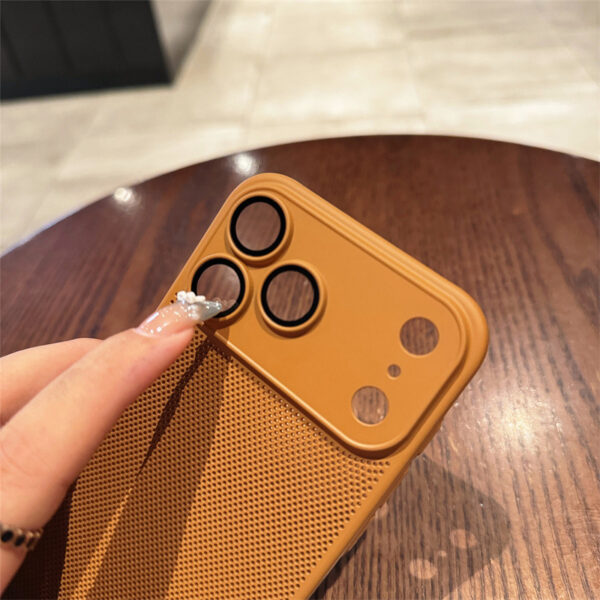 1e577f7f-2f8a-4dd7-a3b2-ae012cc05720.jpg Suitable For 17Air Heat Dissipation Network Shell With Lens Protector Breathable Frosted Mobile Phone Case