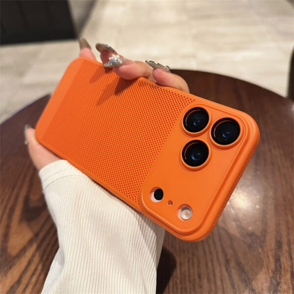 3accc06e-be94-4d9d-902d-56a188cee289.jpg Suitable For 17Air Heat Dissipation Network Shell With Lens Protector Breathable Frosted Mobile Phone Case