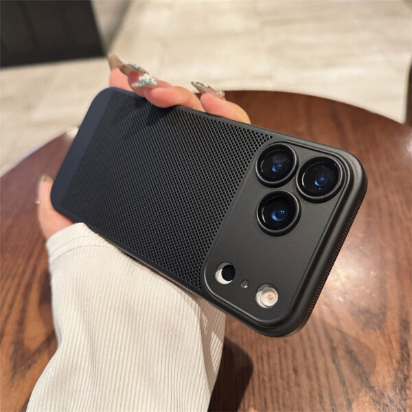 54a03726-5b7f-41e7-93b9-11a54a8e0b6f.jpg Suitable For 17Air Heat Dissipation Network Shell With Lens Protector Breathable Frosted Mobile Phone Case
