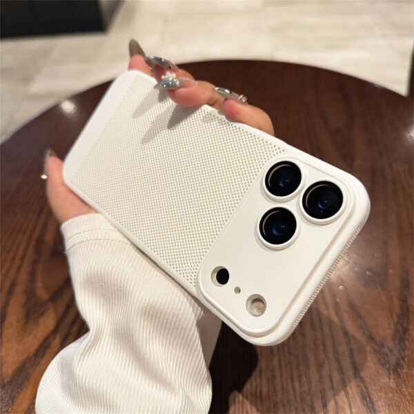 5a4125b2-db62-44ec-b75c-433d4bf7ff73.jpg Suitable For 17Air Heat Dissipation Network Shell With Lens Protector Breathable Frosted Mobile Phone Case