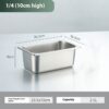 Stainless Steel Gastronorm Pan Buffet Basin Rectangular Kitchen Sink With Lid