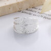 S925 Sterling Silver Simple Minimalist Concave-convex Texture Ring