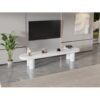 White Painted TV Stand Cabinet For TV Up To 70 Inch, TV Unit TV Console Table, Wooden Entertainment Center For Living Room, Dining Room, Bedroom
