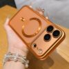 Protective Cover Frosted Electroplating Pc Magnetic Suction Applicable