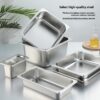 Stainless Steel Gastronorm Pan Buffet Basin Rectangular Kitchen Sink With Lid