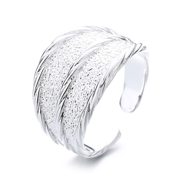 adad0258-db3a-42a8-8943-8acba09b567e.jpg S925 Sterling Silver Simple Minimalist Concave-convex Texture Ring