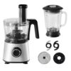 300W Food Processor With Blender & Dough Tool, 2 Speeds, Sharp Blades, Safety Lock -1.5L Glass Jar