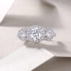 Human Warmth - A Fashionable And Luxurious Jewelry Piece Set With 1-carat Moissan Diamond S925 Sterling Silver And Platinum-plated Diamond