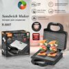 Household Double Side Heating Sandwich Machine Multi-functional Toasted Bread Breakfast Machine